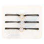 Mixed Metal Heart Adjustable Bracelets - Black, 3 Pack,