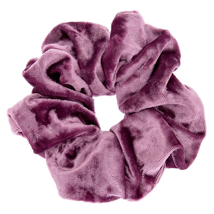 Large Velvet Hair Scrunchie - Lilac Purple,