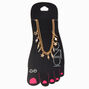 Celestial Charms Gold Double Chain Anklet,