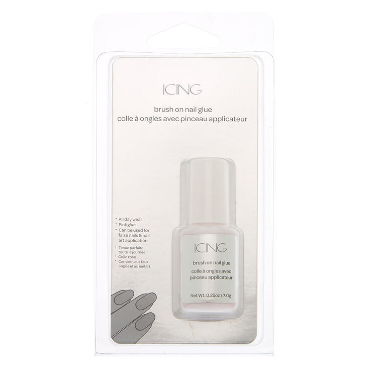 Brush On Nail Glue - Pink,