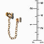 Gold-tone Crystal Bar Connector Cuff Earring Stackables - 5 Pack,