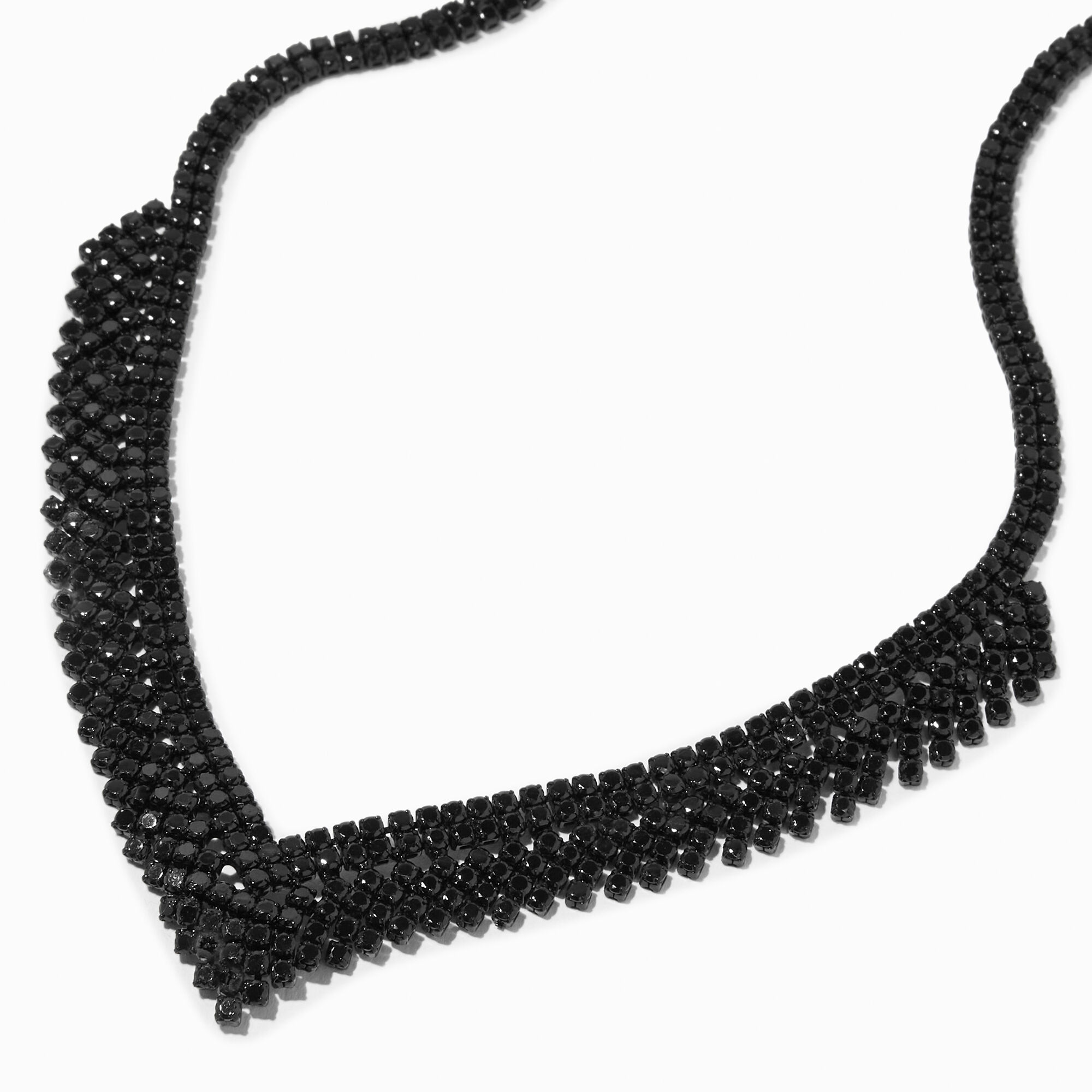 Aegte Black & Gold Crystal Fashion Statement Necklace