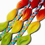 Rainbow Bubble &amp; Braid Faux Hair Tie,