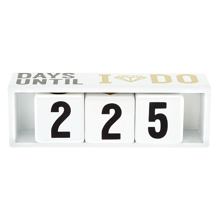 Days Until I Do Countdown Blocks - White,