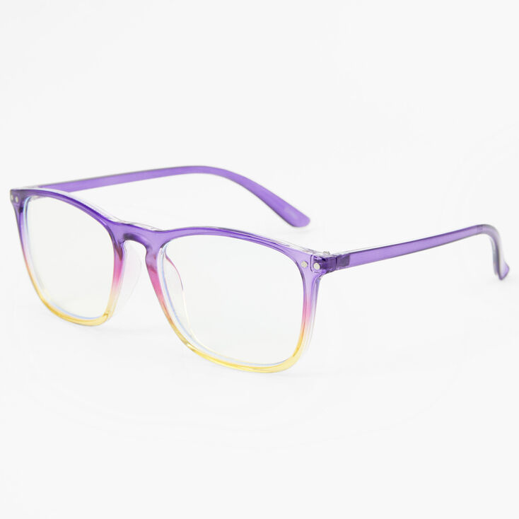Purple Ombre Clear Lens Frames,