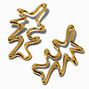 JAM + RICO x ICING 18k Yellow Gold Plated Squiggle Earrings 2&quot; Drop Earrings,