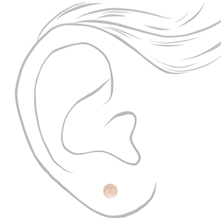Mixed Metal Graduated Stud Earrings - 9 Pack,