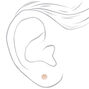 Mixed Metal Graduated Stud Earrings - 9 Pack,