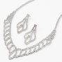 Silver Rhinestone Petal Jewelry Set - 2 Pack,