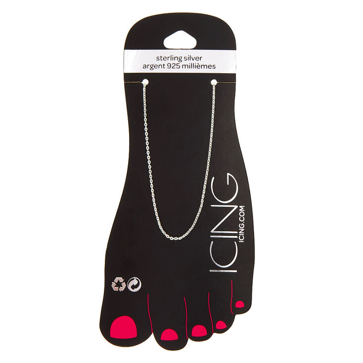 Sterling Silver Simple Chain Anklet,