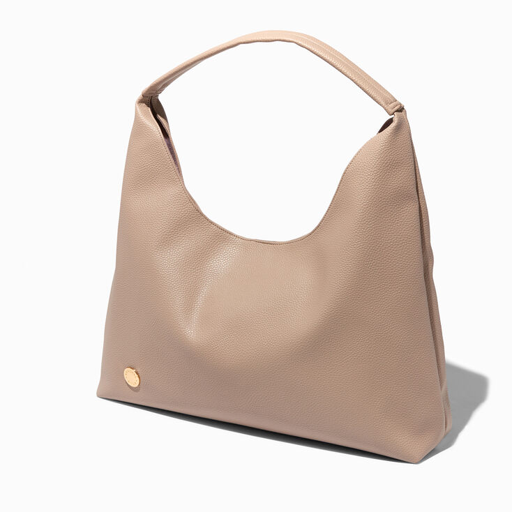 KENDALL + KYLIE Light Beige Pebble Slouchy Large Tote,
