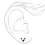 Sterling Silver Koala Stud Earrings -  Black,