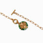 Green Beaded Toggle Clasp Pendant Necklace,