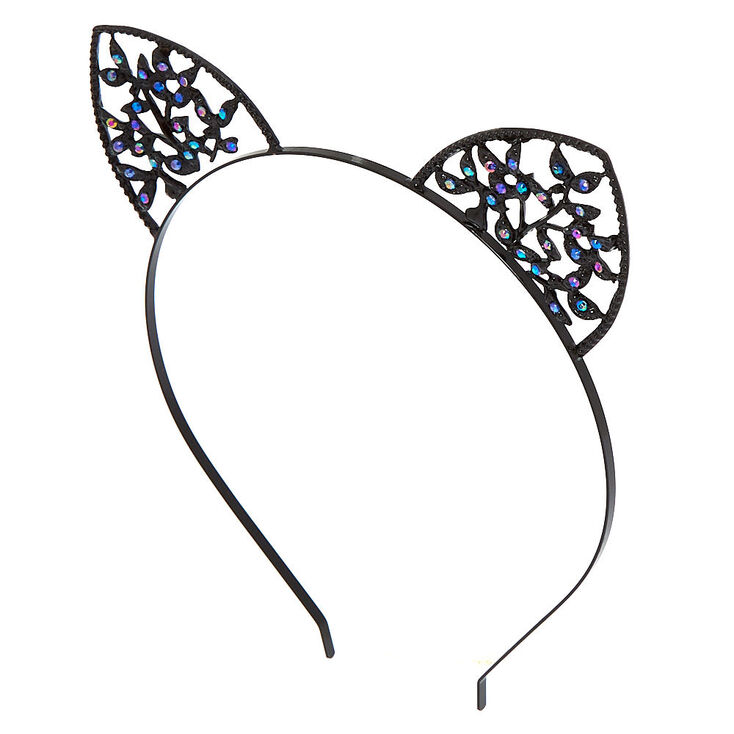 Ivy Cat Ears Headband - Black,