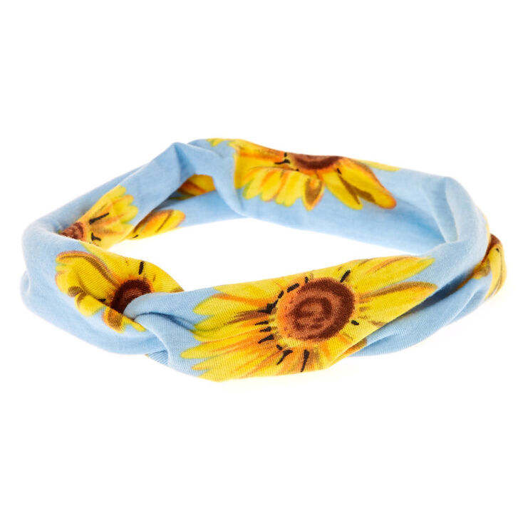 Wide Jersey Sunflower Headwrap,