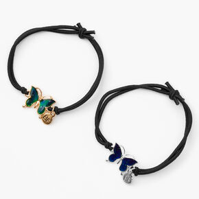 Best Friends Mood Butterfly Adjustable Cord Bracelets - 2 Pack,