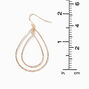 Gold 1.5&quot; Double Teardrop Drop Earrings,