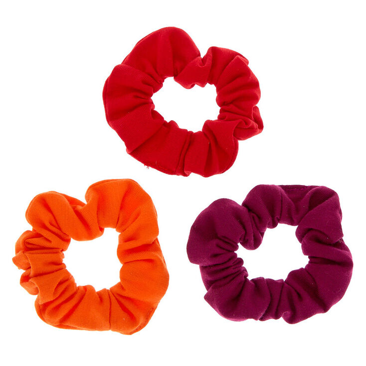 Sunset Hair Scrunchies - Red, 3 Pack,