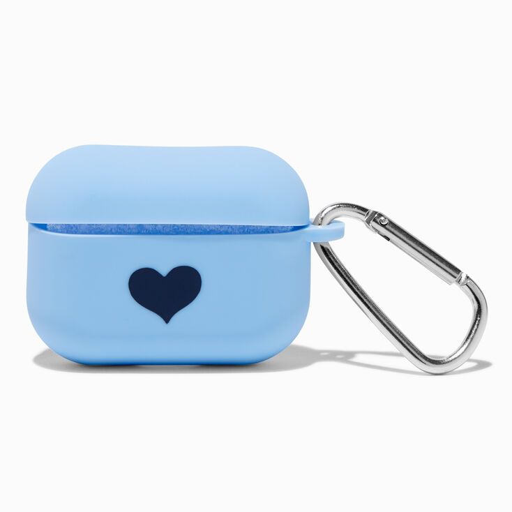 Baby Blue Heart Silicone Earbud Case Cover - Compatible With Apple AirPods Pro&reg;,