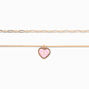 Pink Evil Eye &amp; Chain Choker Necklaces - 2 Pack,