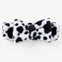 Cow Print Plush Makeup Bow Headwrap,