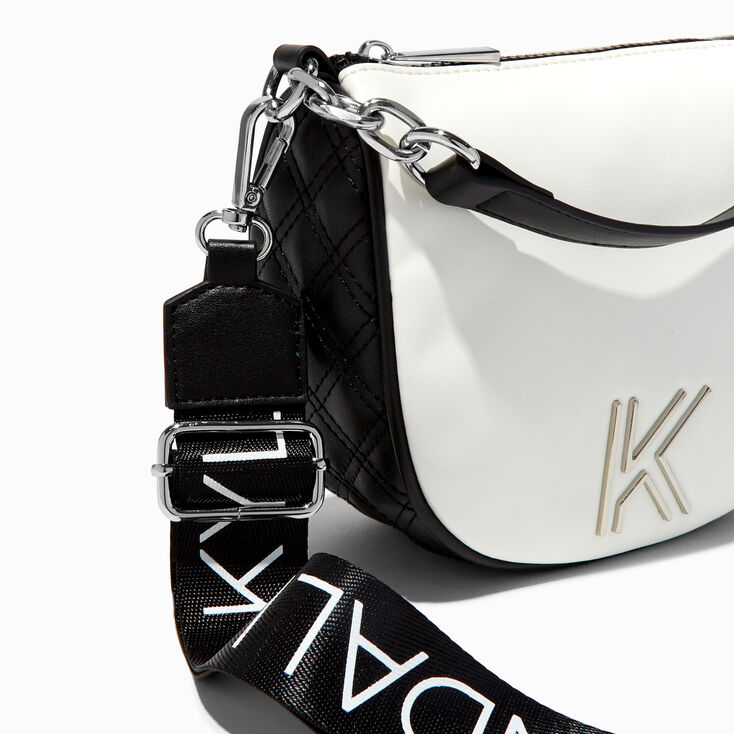 Kendall + Kylie Silver Overnight Crossbody Bag