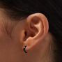 Icing Select Black Titanium 7MM Mini Hoop Earrings,
