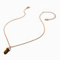 Faux Tiger&#39;s Eye Mystical Gem Pendant Necklace,