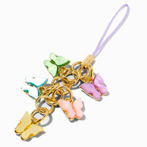 Pearlized Butterflies Phone Charm,