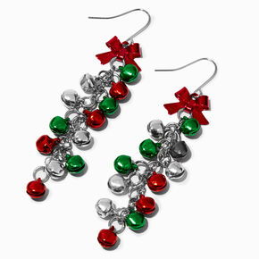 Jingle Bells 2.5&quot; Linear Drop Earrings,
