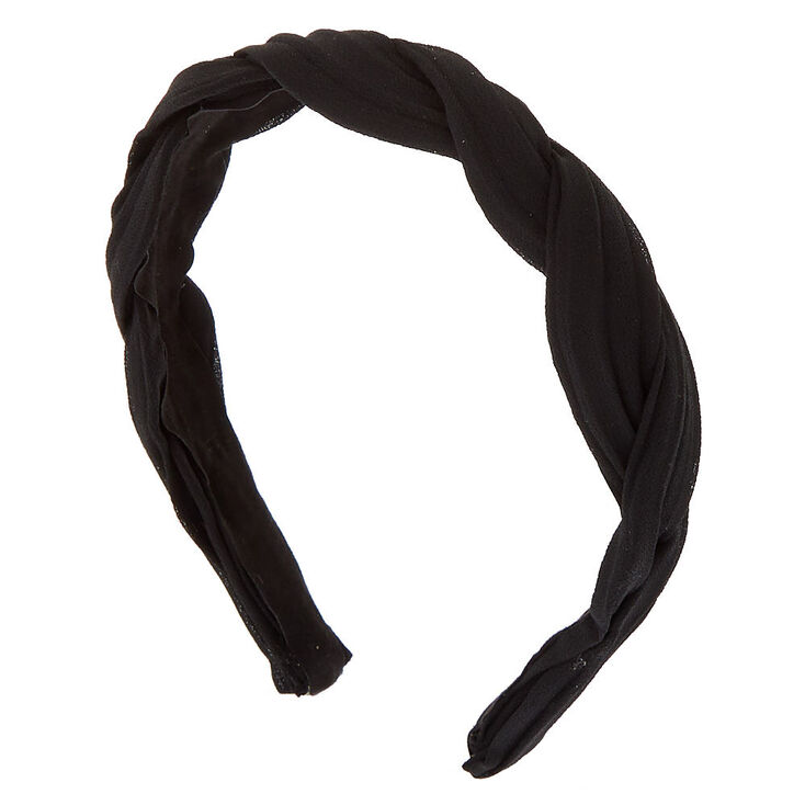 Twisted Chiffon Headband - Black,
