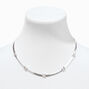 Silver Butterfly Herringbone Chain Necklace,