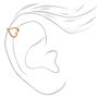 Gold Heart Outline Faux Helix Earring,