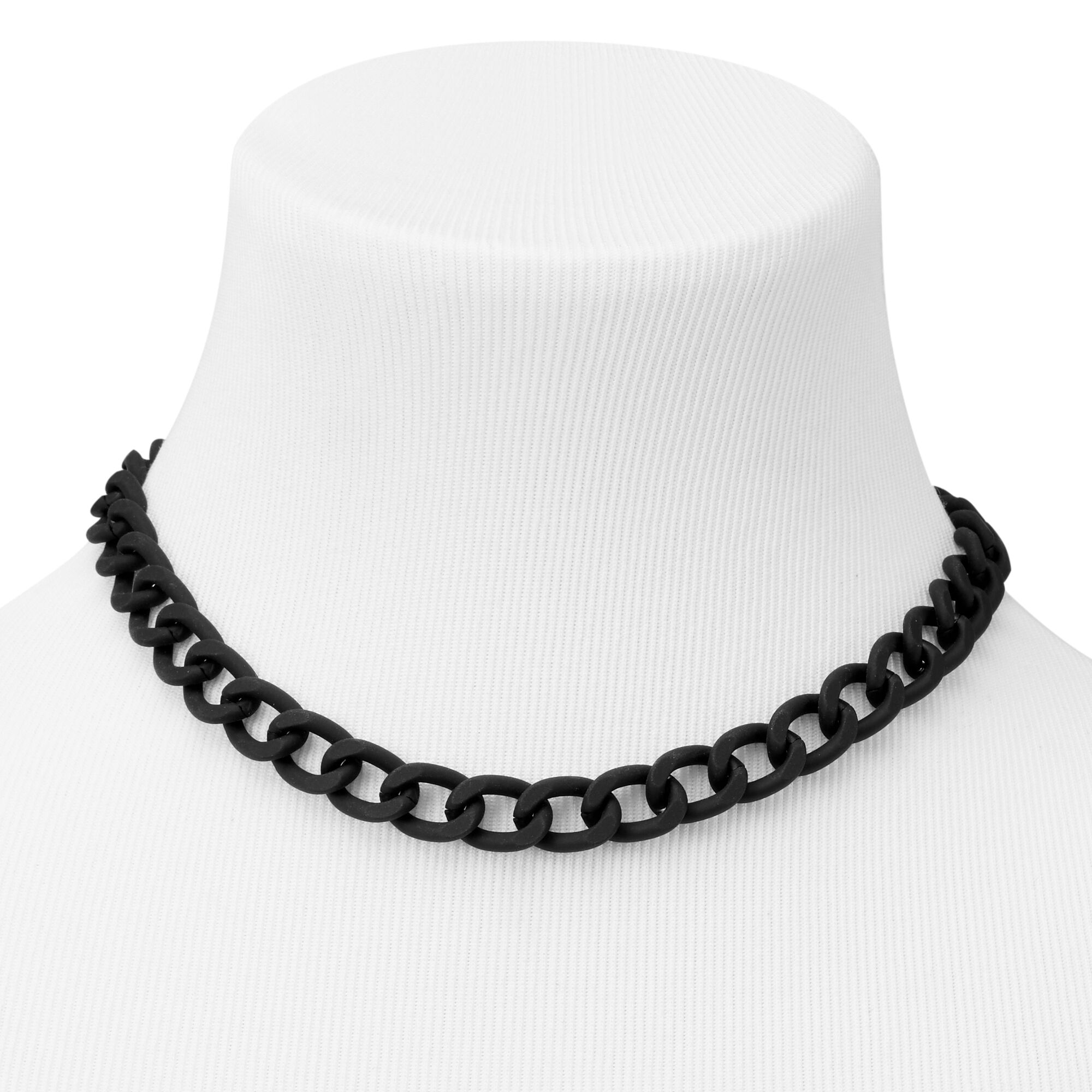 Black rubber necklace shop