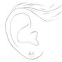 Silver Faux Pearl Open Neck Jewelry Set - 3 Pack,