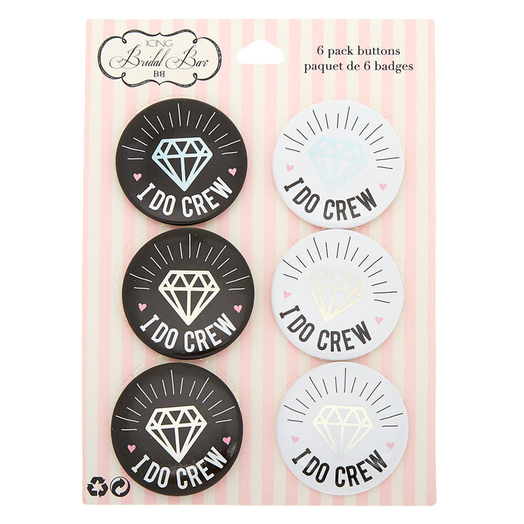 I Do Crew Buttons - 6 Pack,