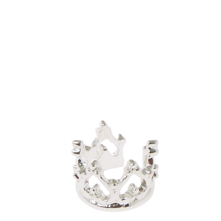 Silver Crown Ear Cuff,