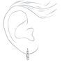 Silver 15MM Tube Heart Huggie Hoop Earrings,