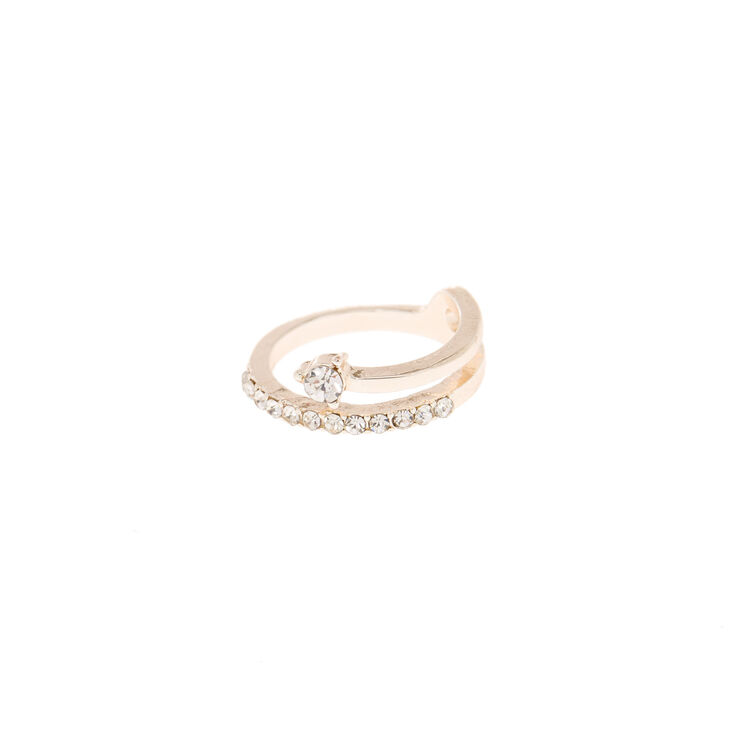 Delicate Rose Gold Crystal Toe Ring,