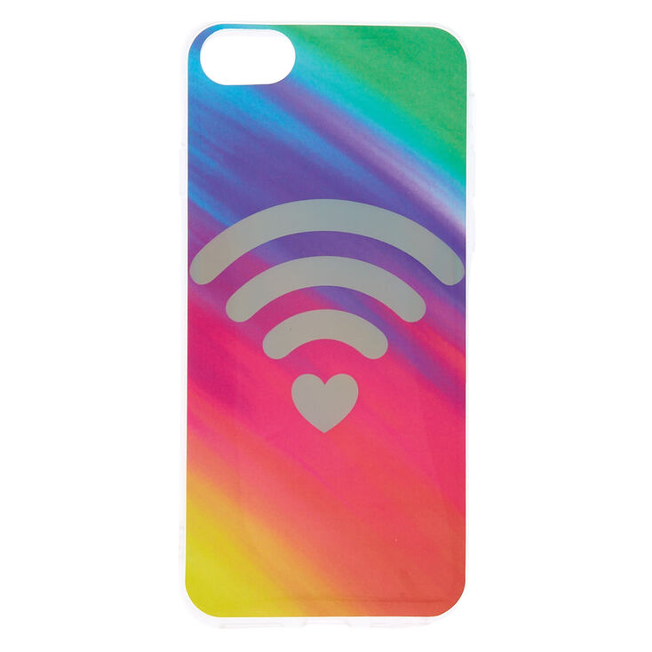 Rainbow Heart Wi-Fi Phone Case - Fits iPhone 6/7/8 Plus,