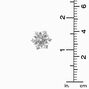 Gemstone Snowflake Silver-tone Stud Earrings,
