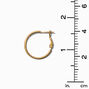 Gold-tone Stainless Steel 20MM Huggie Hoop Earrings,