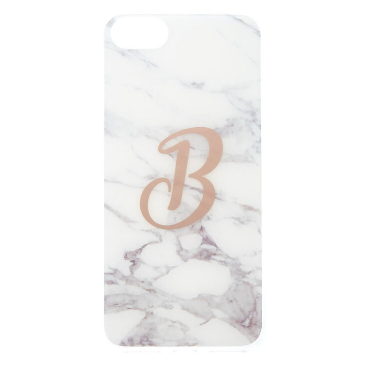 Marble "B" Initial Phone Case,
