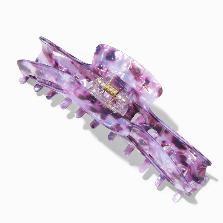 Purple Tortoiseshell Acrylic Hair Claw,