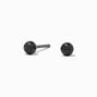 Icing Exclusive Black Stainless Steel 3mm Ball Studs Ear Piercing Kit with Ear Care Solution,