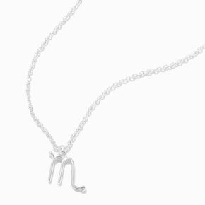 Silver Zodiac Embellished Pendant Necklace - Scorpio,