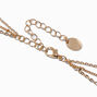 Gold-tone Cathedral Cross Multi-Strand Chain Necklace,