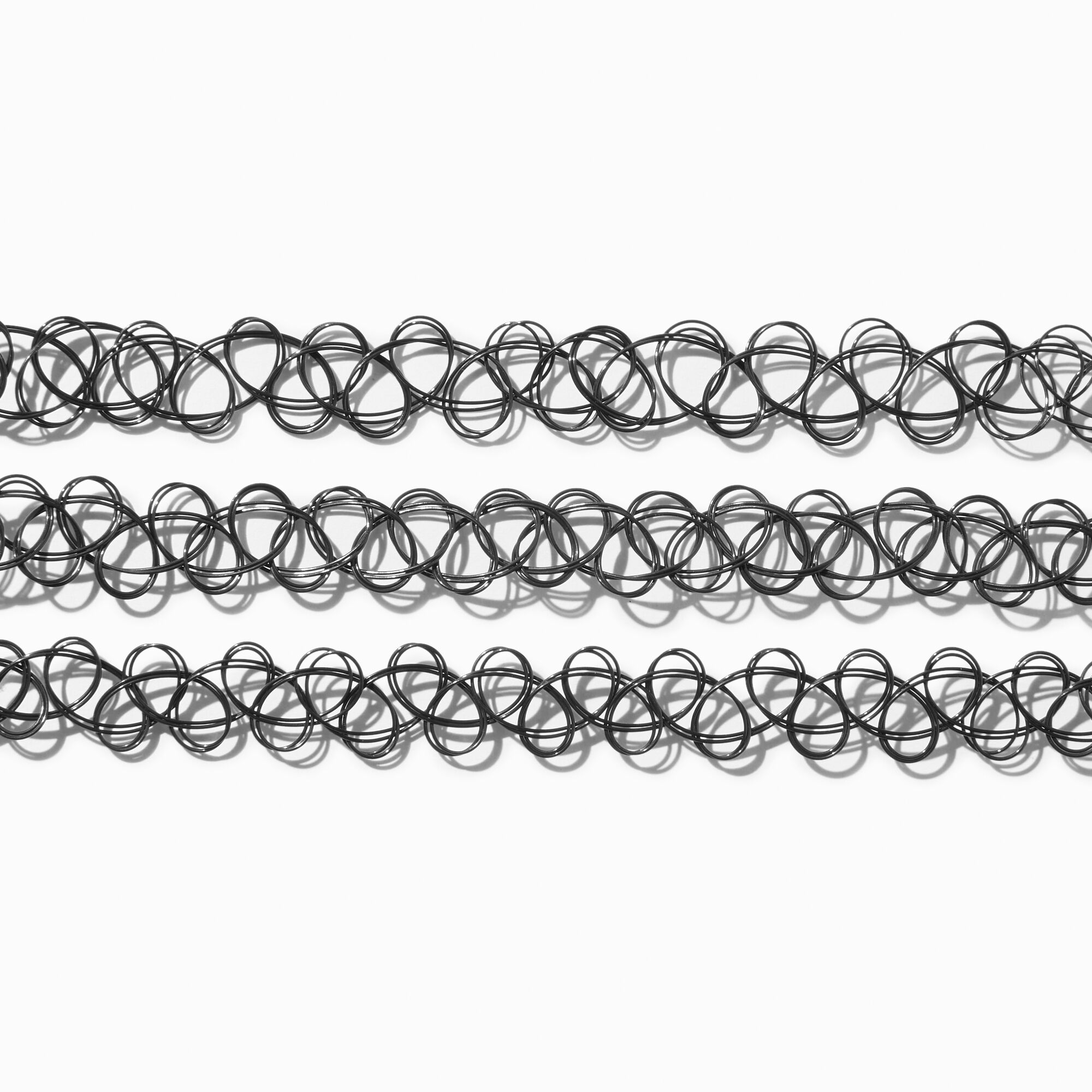 Black Tattoo Choker Necklaces - 3 Pack | Icing US