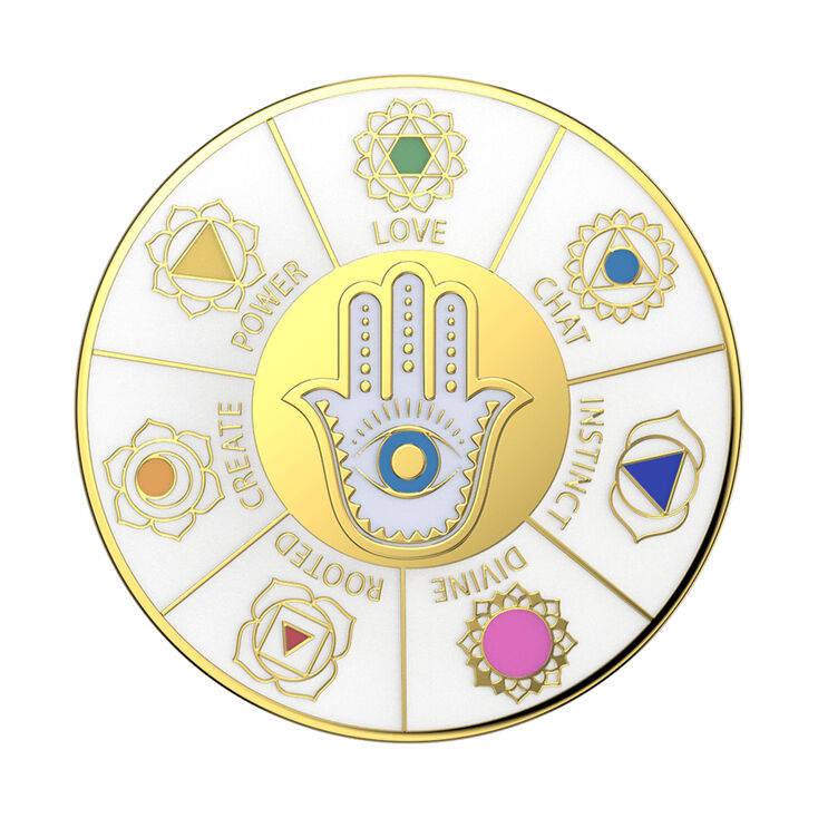 PopSockets&reg; PopGrip - Enamel Chakras Spinner,