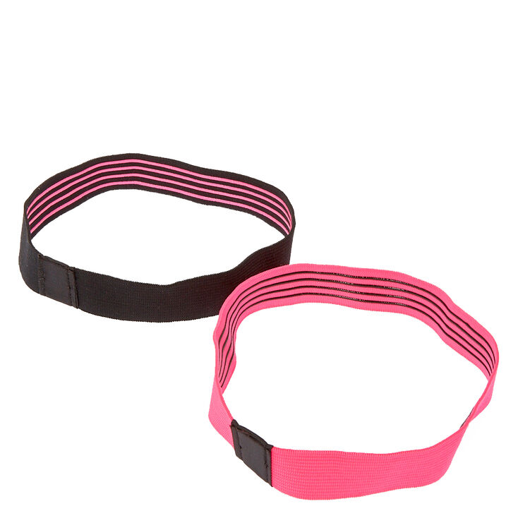 No Slip Grip Neon Pink And Black Headwraps,